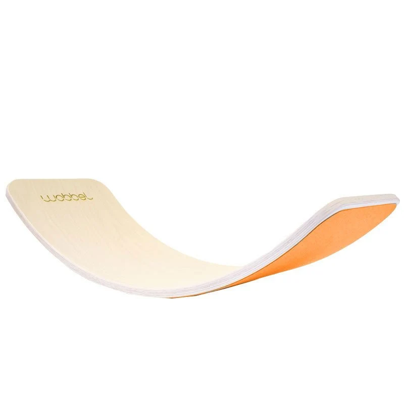 Wobbel Balanceboard Original - transparent lackiert mit Filz in verschiedenen Farben