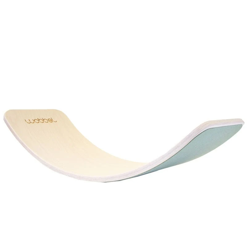 Wobbel Balanceboard Original - transparent lackiert mit Filz in verschiedenen Farben