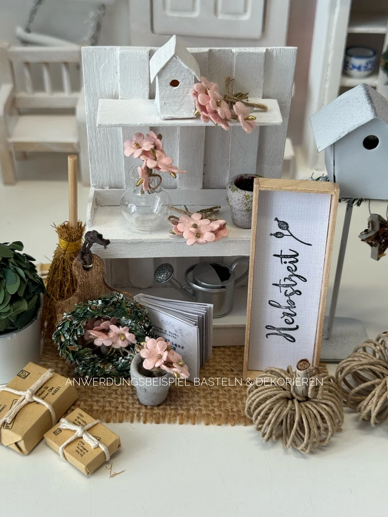 Glasvase Miniatur für Wichteltür und Puppenhaus