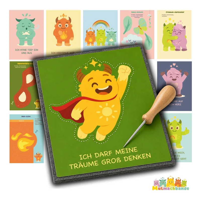 🎁 Prickelset Mutmachbande mit 10 Vorlagen (100% off)
