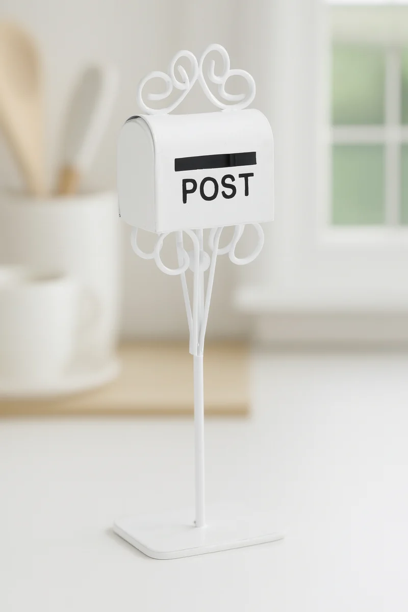 Miniatur Briefkasten „Post“ Metall 11cm – Wichtel Zubehör