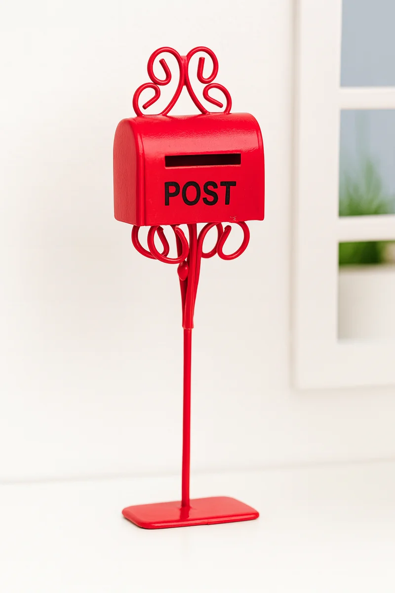 Miniatur Briefkasten „Post“ Metall 11cm – Wichtel Zubehör