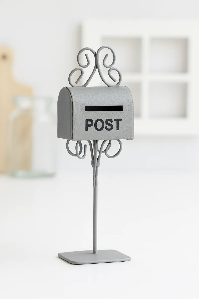 Miniatur Briefkasten „Post“ Metall 11cm – Wichtel Zubehör