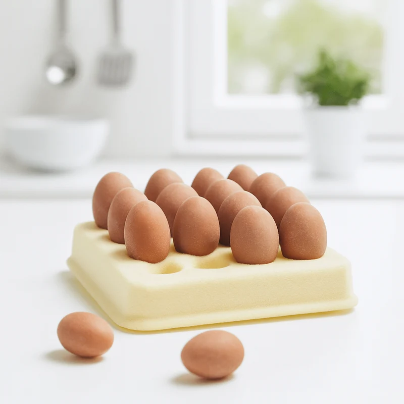 Miniatur Eier 16-teilig im Karton – Wichtel Zubehör ca. 4x4cm
