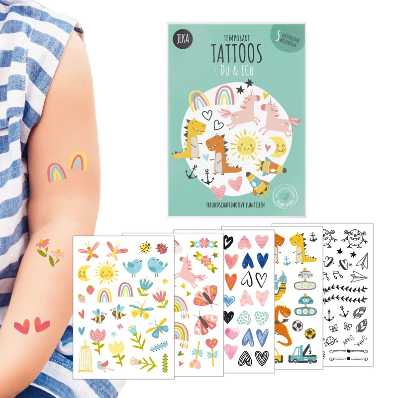 🎁 Kindertattoo-Set Freundschaftstattoos Du & Ich (100% off)