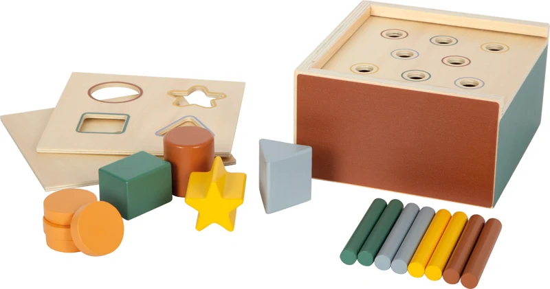 Montessori Steckspiel aus Holz – Formen erkennen & gezielt stecken