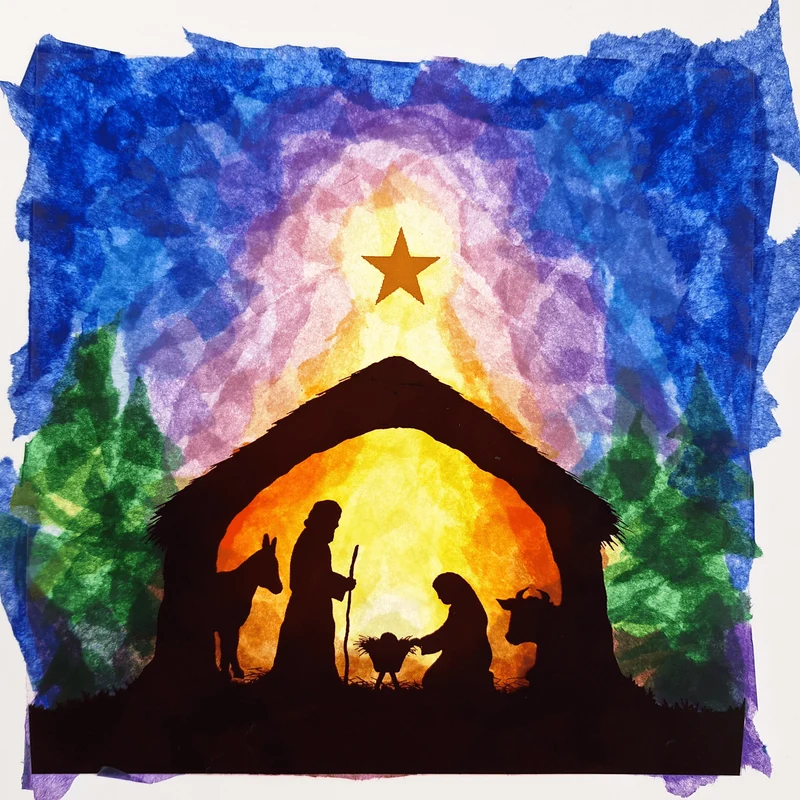 Toverlux DIY‑Transparent‑Set Weihnachtskrippe "Nativity"