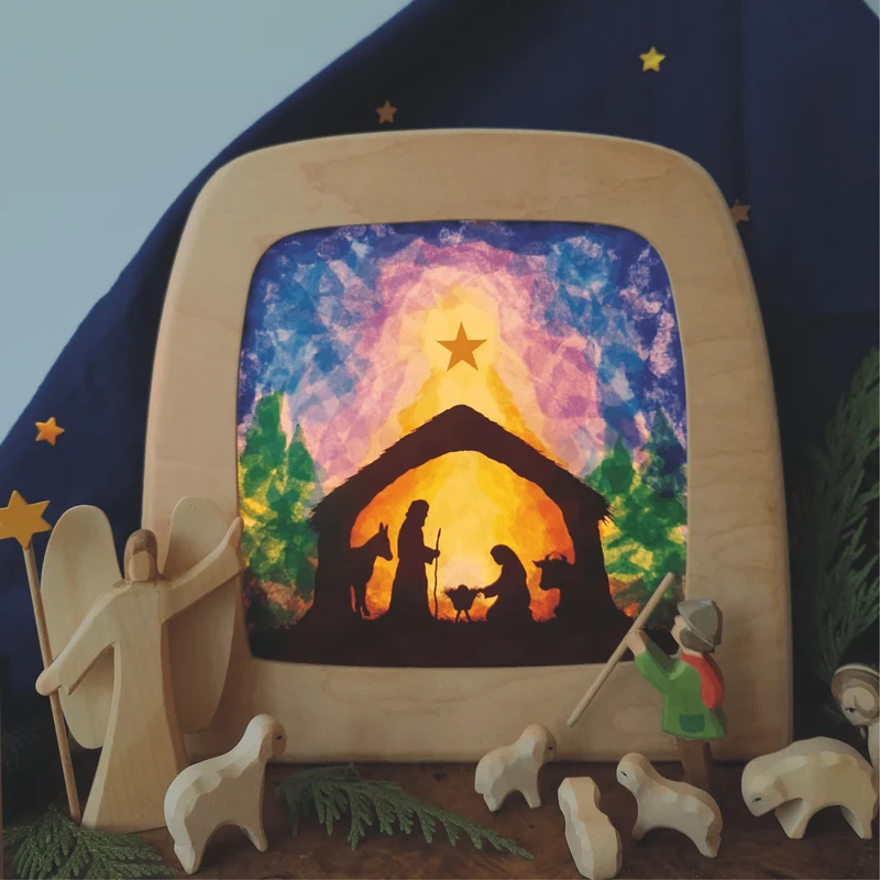Toverlux DIY‑Transparent‑Set Weihnachtskrippe "Nativity"