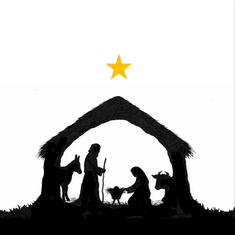 Toverlux DIY‑Transparent‑Set Weihnachtskrippe "Nativity"