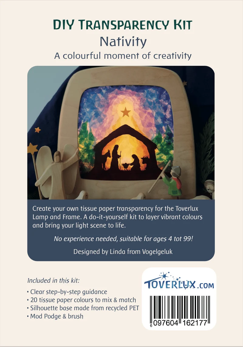 Toverlux DIY‑Transparent‑Set Weihnachtskrippe "Nativity"