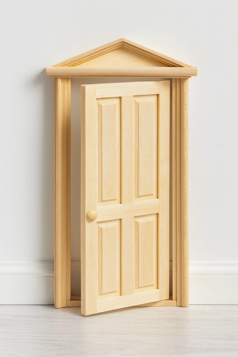 Miniatur Wichteltür Holz zum Öffnen 18x10,5x2cm – Wichtel Zubehör