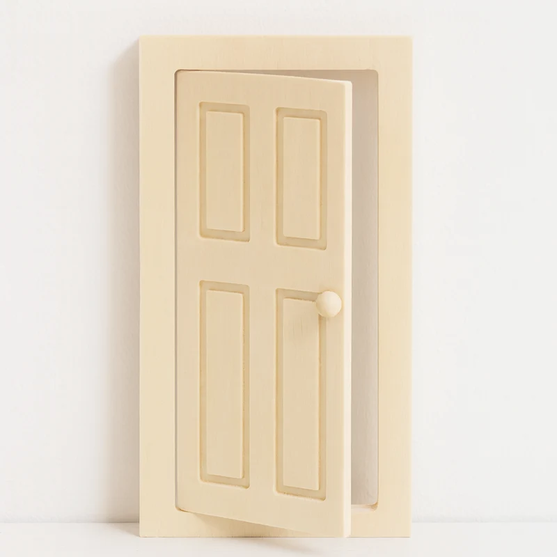 Miniatur Wichteltür Holz zum Öffnen 17,7x8x0,6cm – Wichtel Zubehör