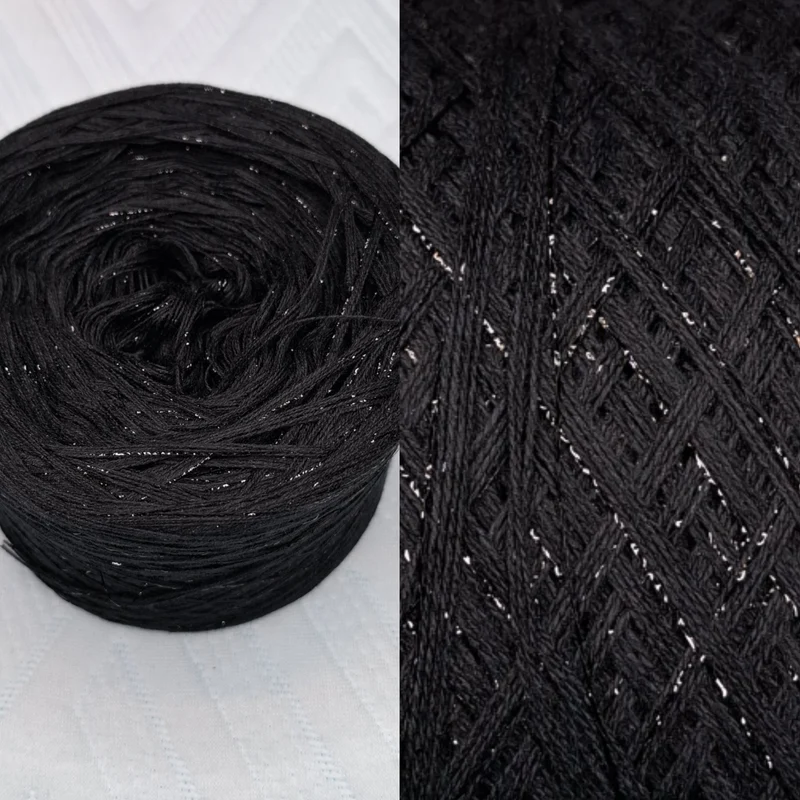Bobbel Uni - Schwarz Glitzer