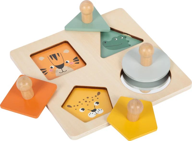 Montessori Setzpuzzle „Formen und Motive“ – Holzpuzzle für erstes Lernen