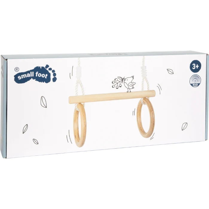 Small Foot 11909 Trapez mit Turnringen aus Holz