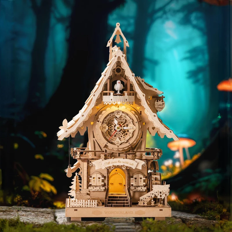 Robotime Cuckoo Clock (Naturfarbenes Holz) LC901