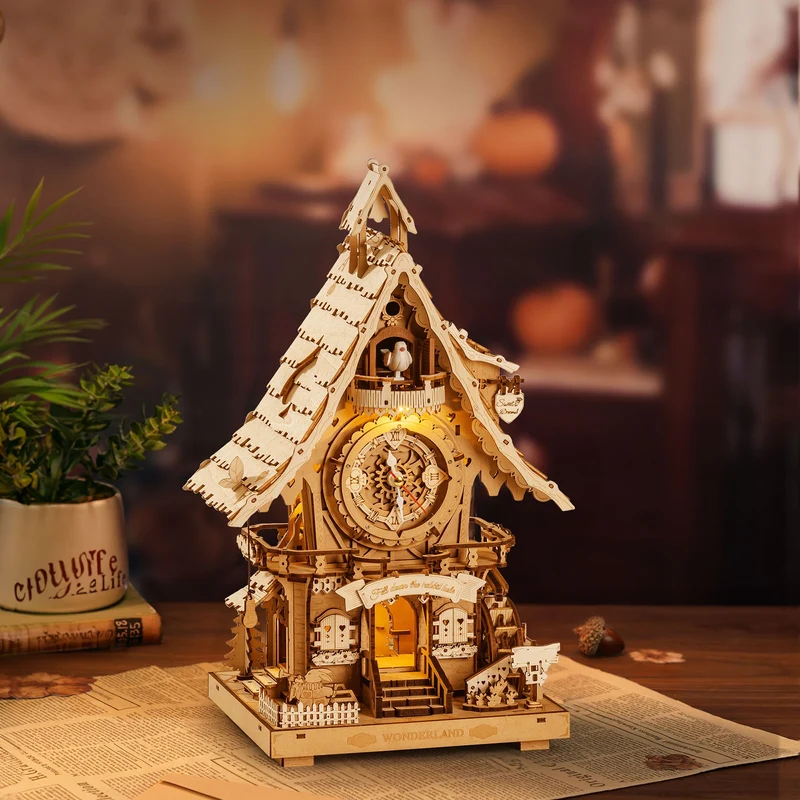 Robotime Cuckoo Clock (Naturfarbenes Holz) LC901