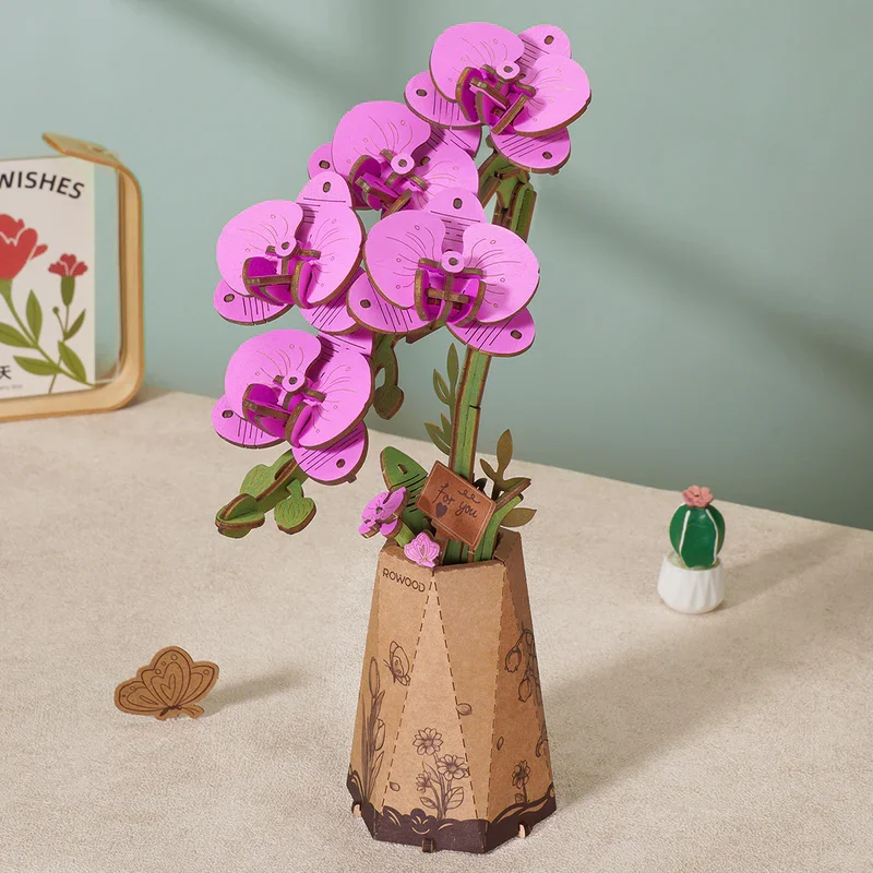 Robotime Purple Moth Orchid / Lila Orchidee TW091