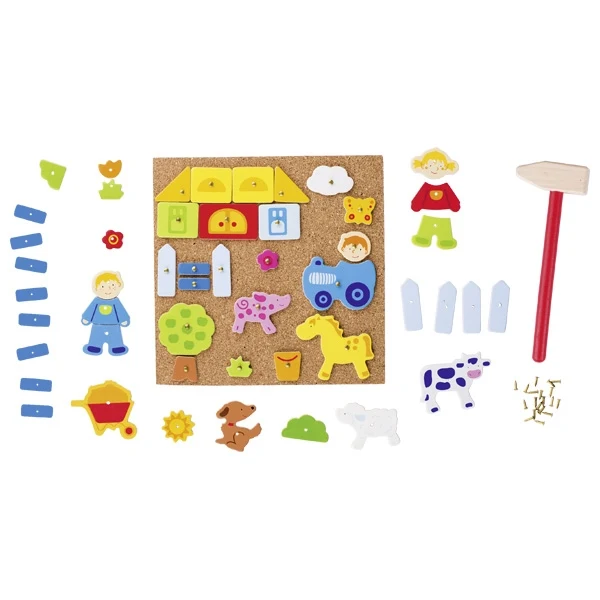 Hammerspiel Farm aus Holz – kreatives Hämmer-Vergnügen für Kinder