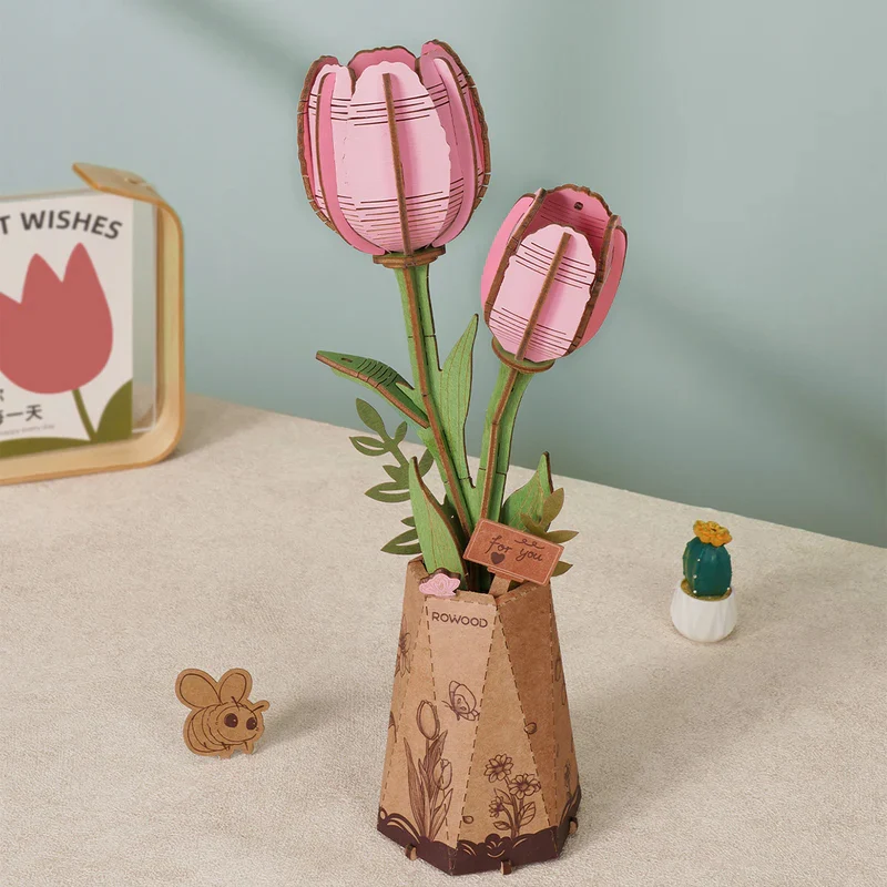 Robotime Pink Tulip / Rosa Tulpe TW082