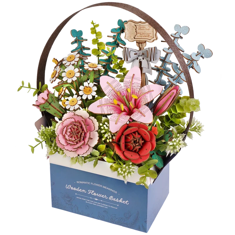 Robotime Wooden Flower Basket TW03H