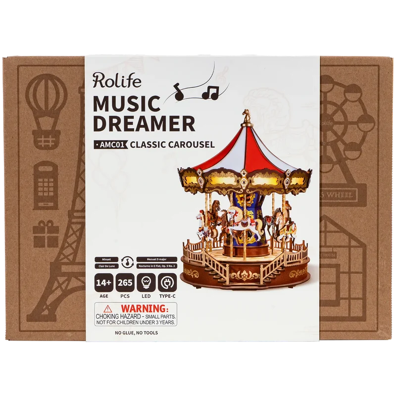 Robotime Classic Carousel AMC01