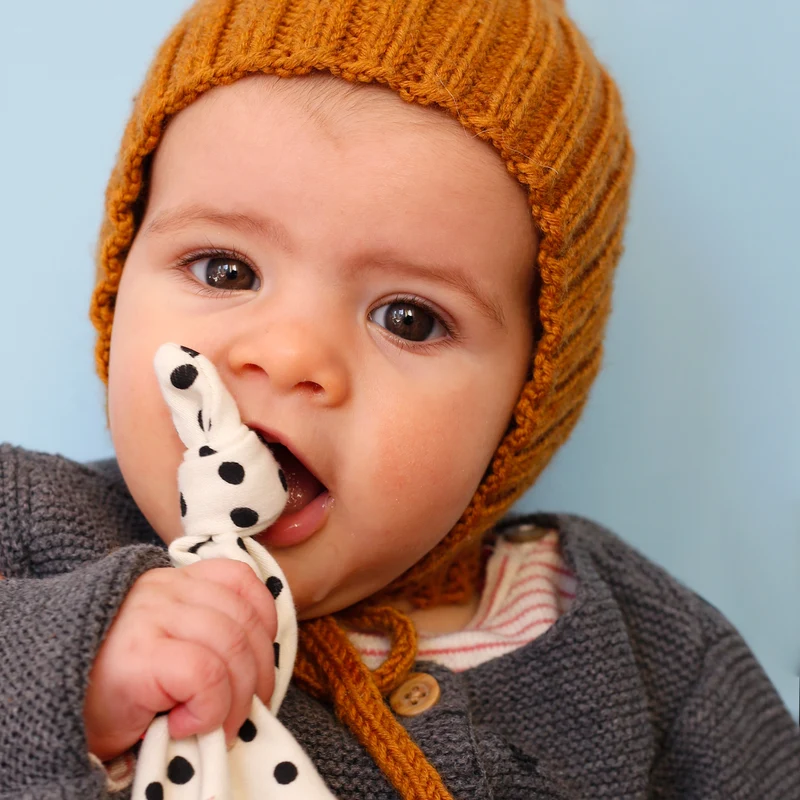 Nanchen 102501 Schmusetuch Pünktchen, fliederbeere