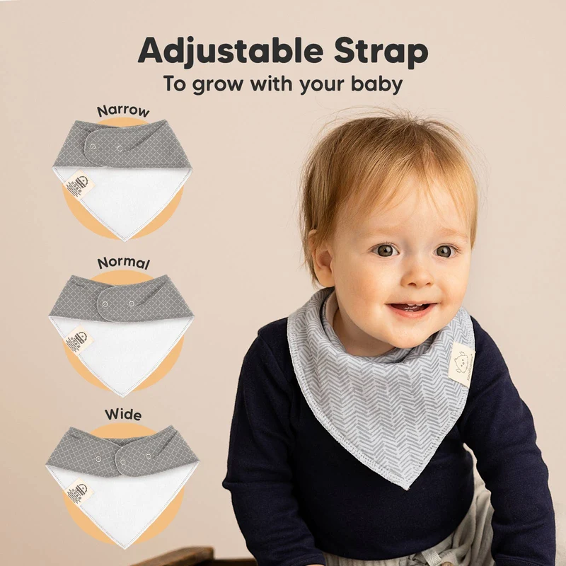 8er-Set Baby-Bandana-Lätzchen für Jungen und Mädchen: Nordisch