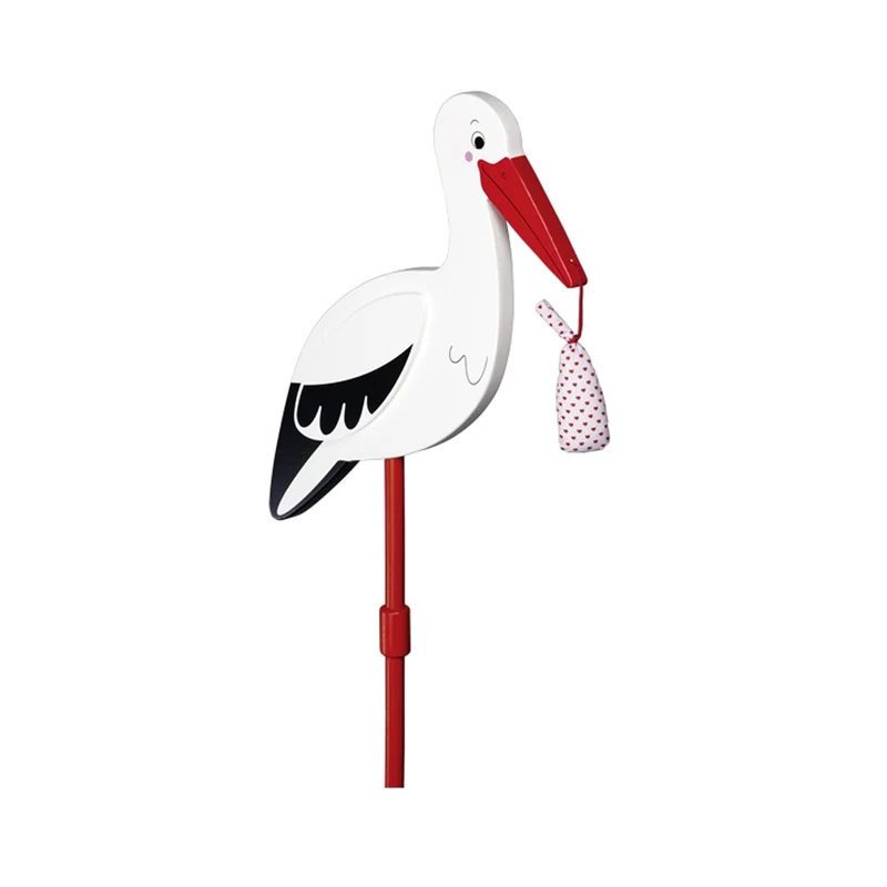 Blumenstecker Storch mit Babytuch – liebevolle Botschaft zur Geburt