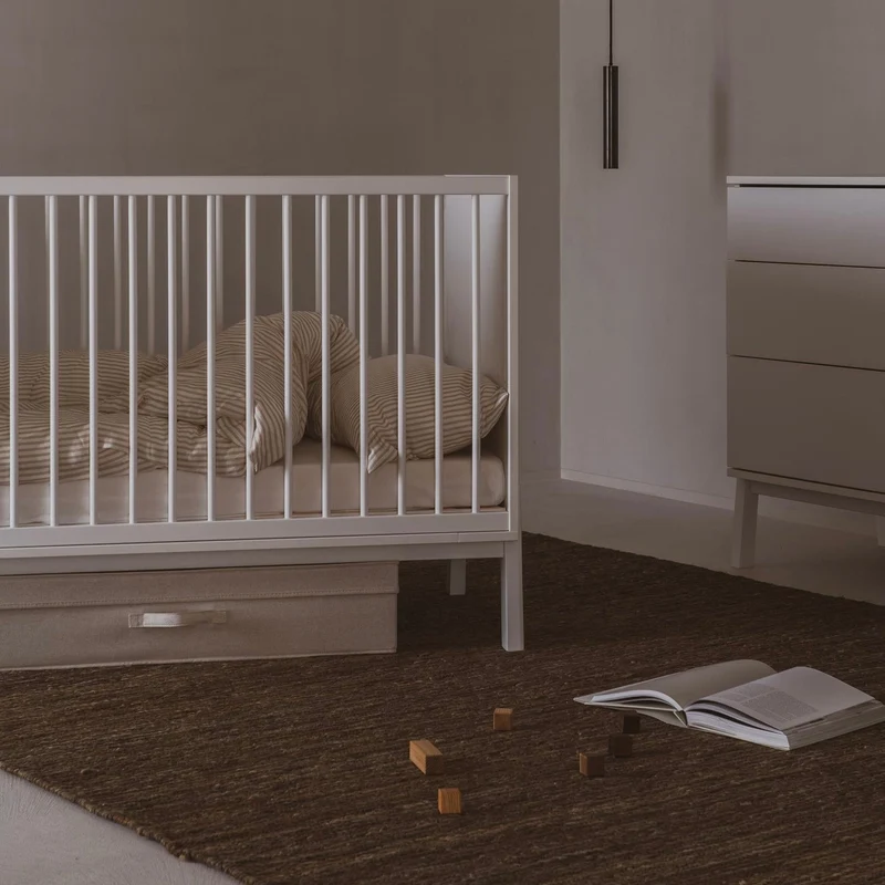 Bettschublade / Aufbewahrungsbox 85x70 cm für Quax Babybetten 120x60 cm / 110 x 70 cm