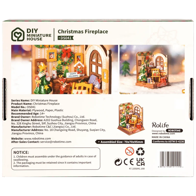 Robotime Christmas Fireplace DS041
