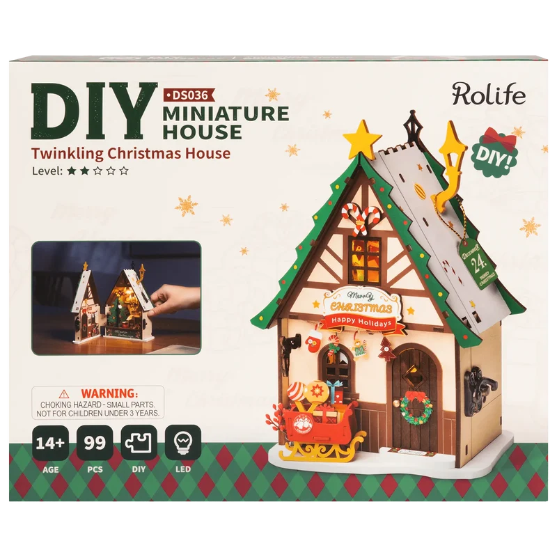 Robotime Twinkling Christmas House DS036