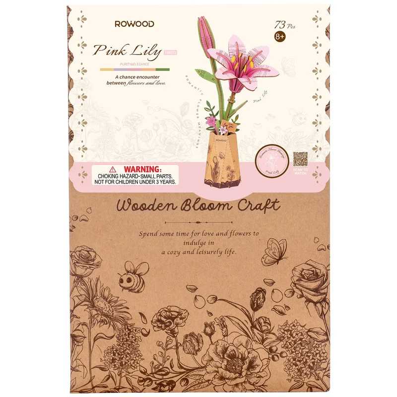 Robotime Pink Lily / Rosa Lilie TW071