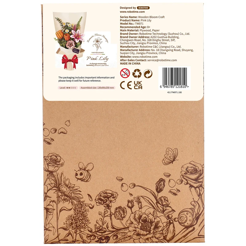 Robotime Pink Lily / Rosa Lilie TW071