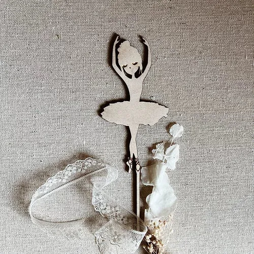 Cake Topper aus Holz Ballerina