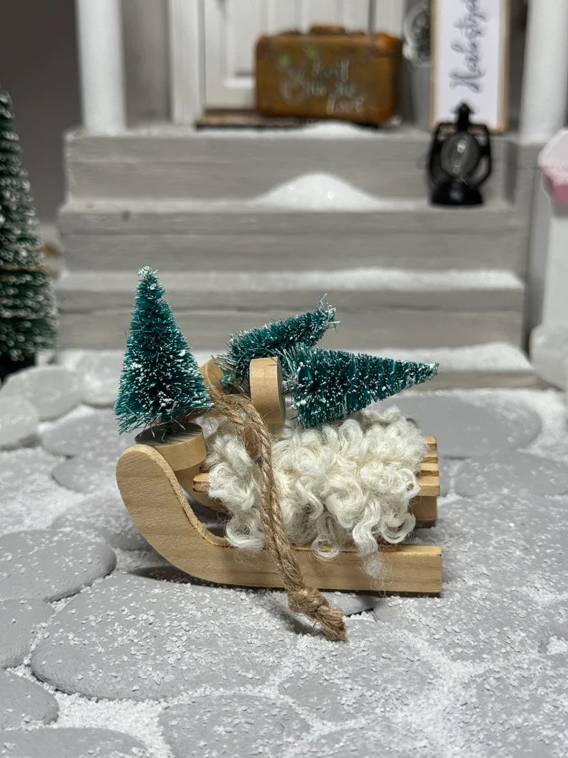 Mini Tanne mit Schnee 3 er Set