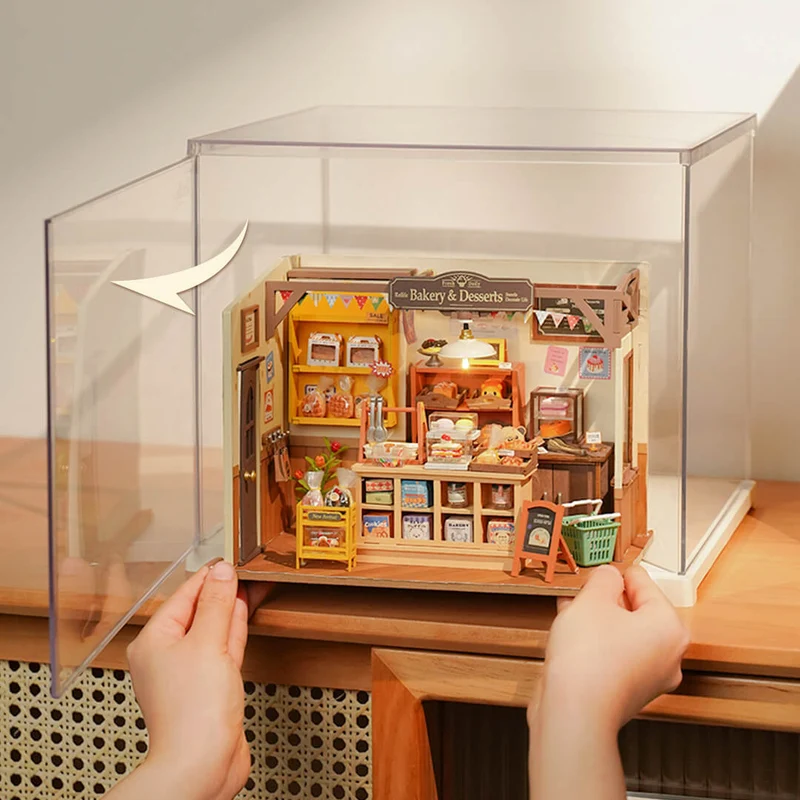 Robotime Dust Cover / Display Case (Innenmaße L:270mm*B:220mm*H:225mm) DF03L