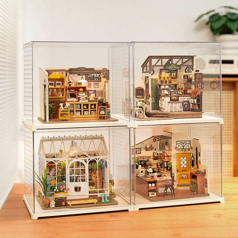 Robotime Dust Cover / Display Case (Innenmaße L:270mm*B:220mm*H:225mm) DF03L