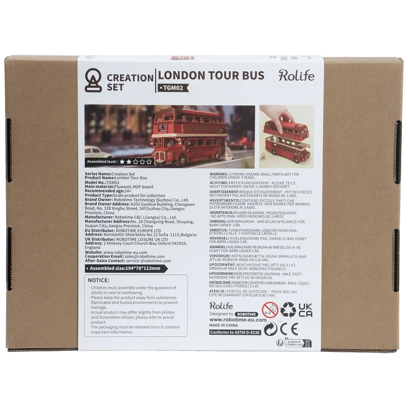Robotime London Tour Bus TGM02