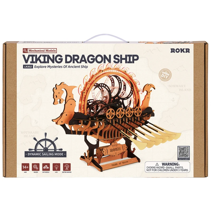 Robotime Viking Dragon Ship LK802