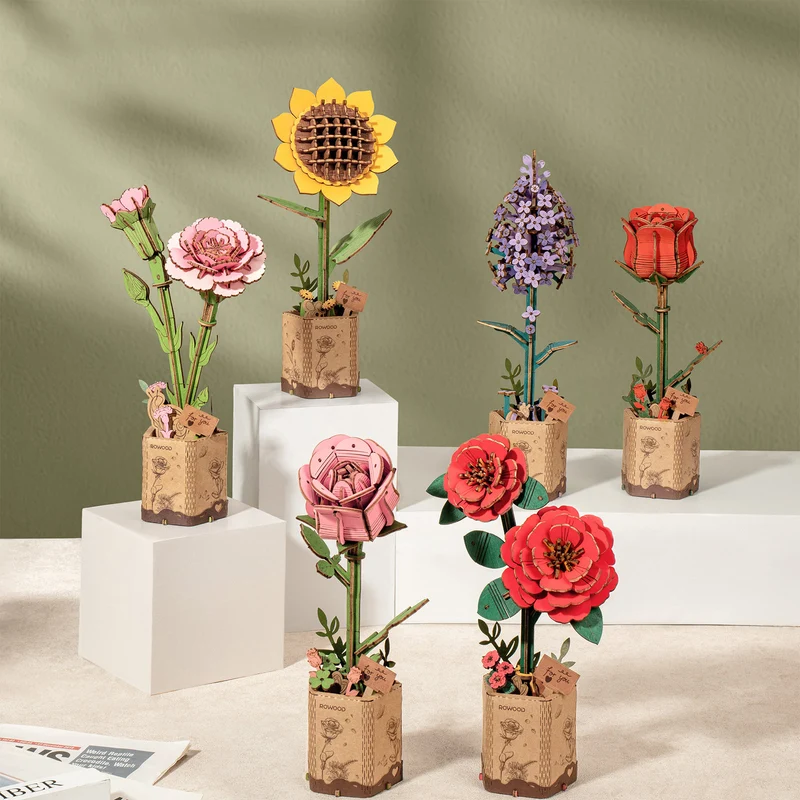 Robotime Red Camellia / Blutrote Kamelie TW031