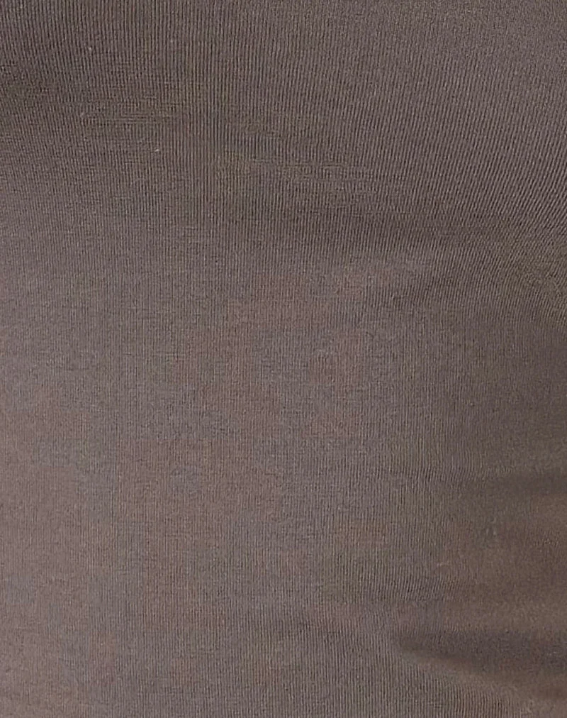 Nemue Plunge-Top mit Racerback in der Farbe „Coffee Quartz“