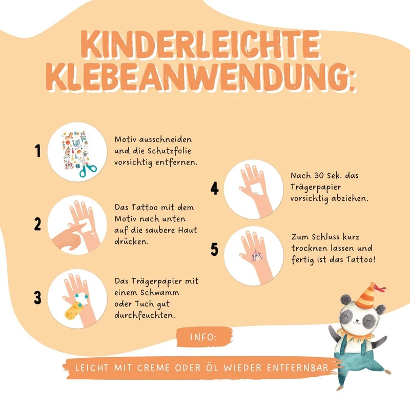 Papierdrachen Kindertattoo Bunter Mix