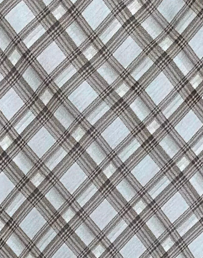 Azila Midirock aus Chiffon mit blau-braunem Karomuster