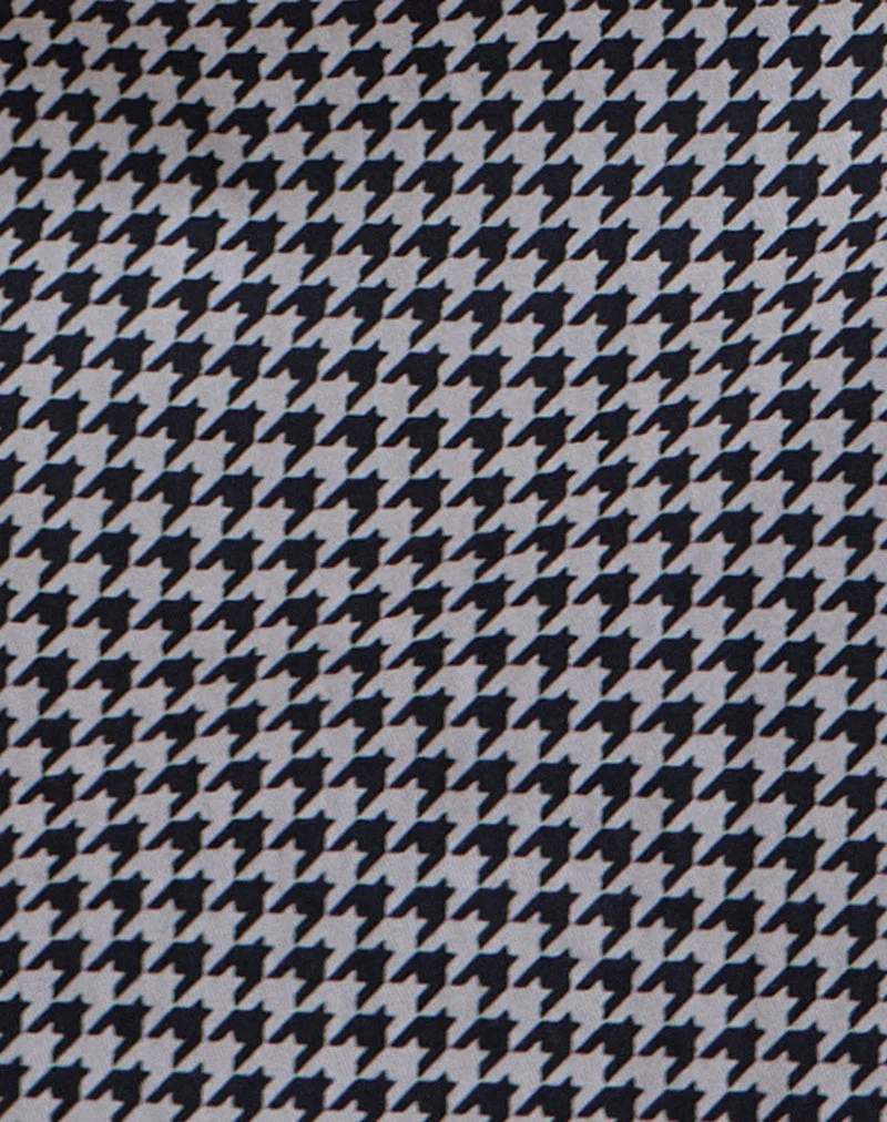 Teodo Minirock aus Twill mit Hundezahnmuster in Grau