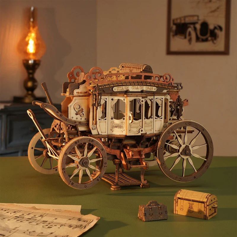 Robotime Stagecoach Music Box AMKA1
