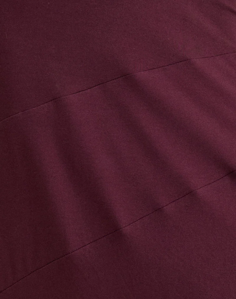 Temisi Midi-Rock aus Jersey in Dark Plum
