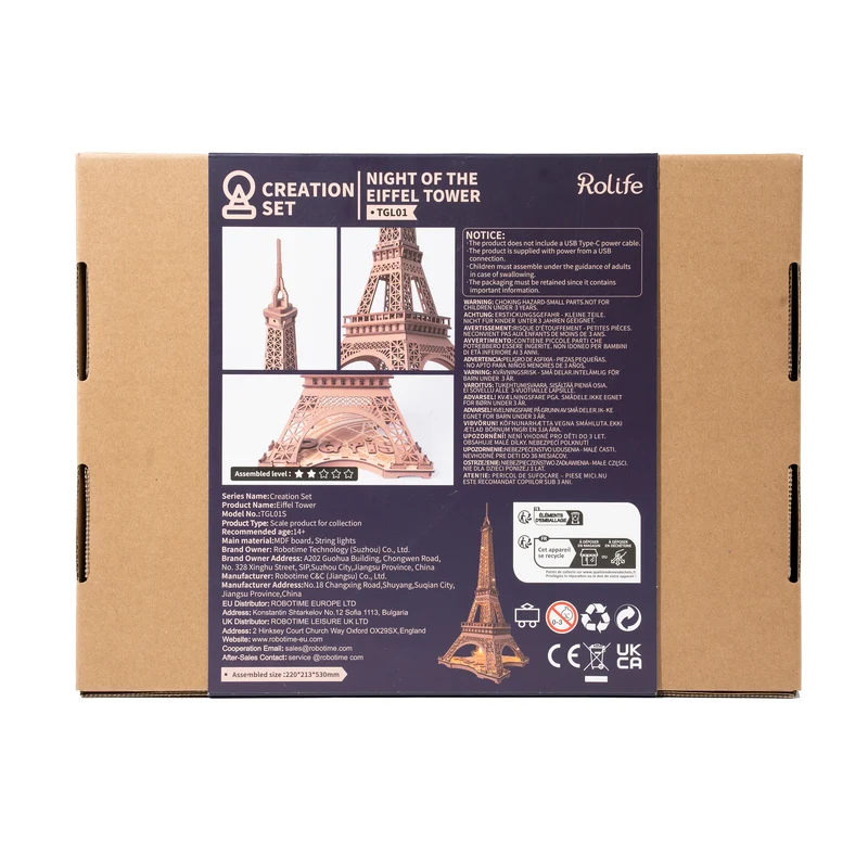 Robotime Night of the Eiffel Tower TGL01