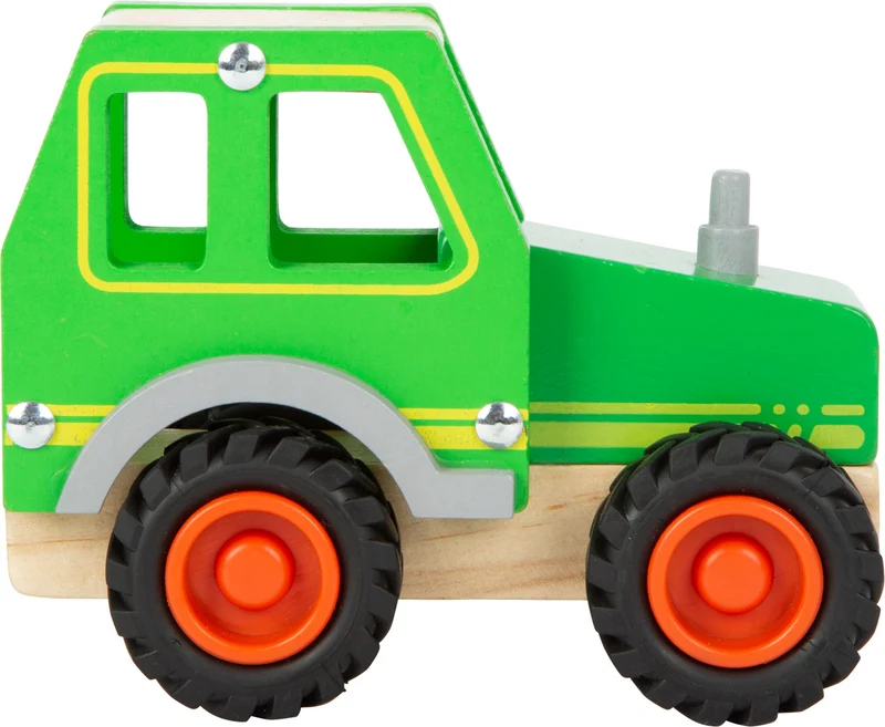 Traktor aus Holz, grün