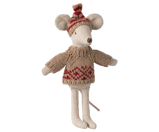 Strickpullover und Mütze Mama Maus Maileg